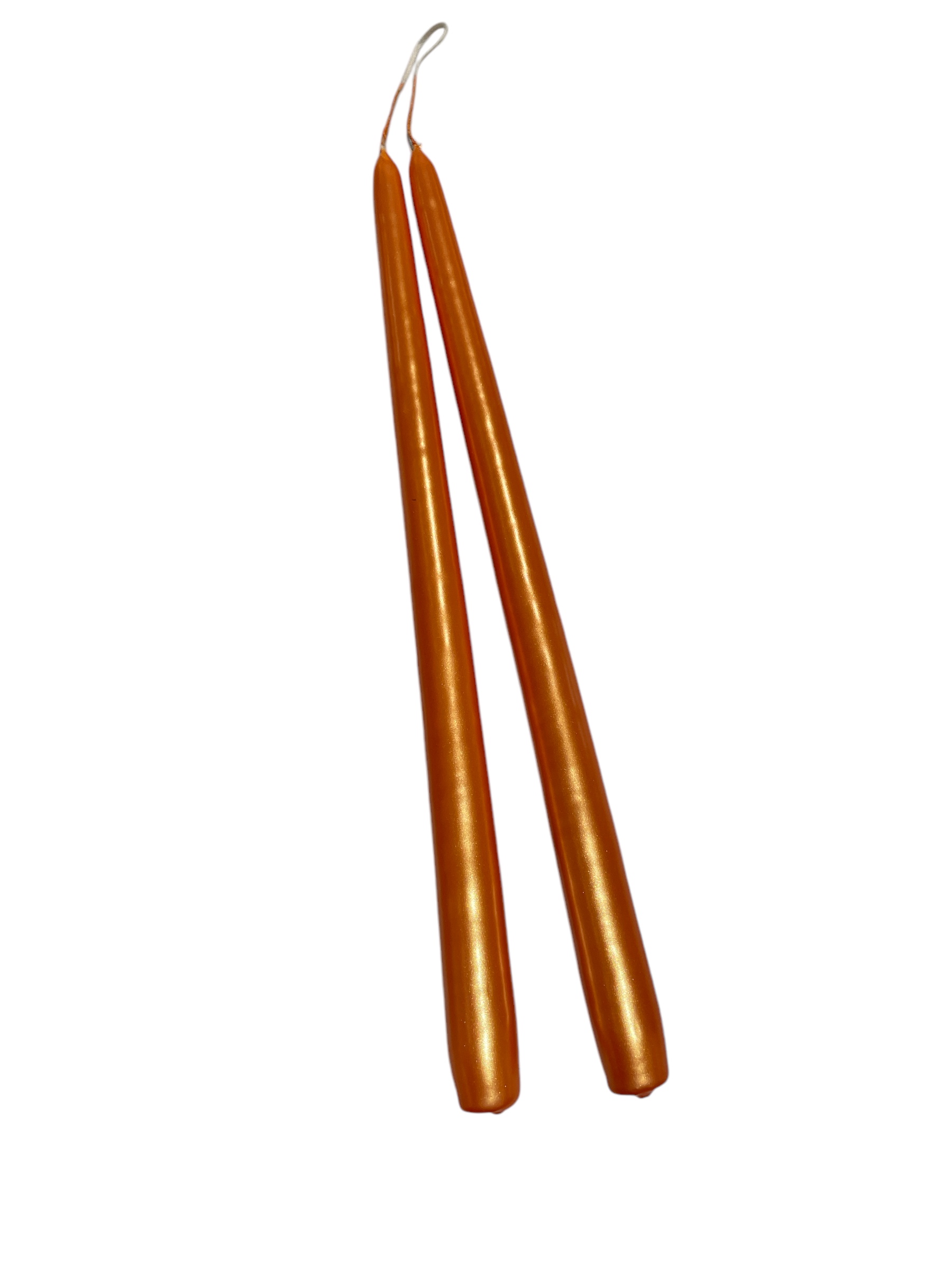 Antique candle orange pearl lacquer 35 cm