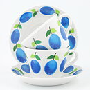 Stig Lindberg (Prunus 1962) Two Coffee Cups with Plum Decor 9 cm (7)