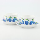 Stig Lindberg (Prunus 1962) Two Coffee Cups with Plum Decor 9 cm (7)