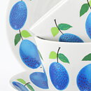 Stig Lindberg (Prunus 1962) Two Coffee Cups with Plum Decor 9 cm (7)