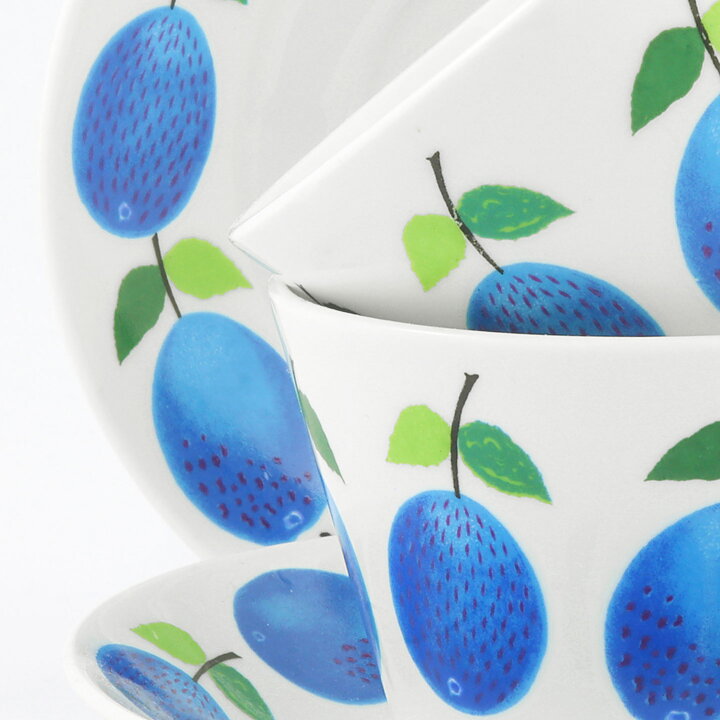 Stig Lindberg (Prunus 1962) Two Coffee Cups with Plum Decor 9 cm (7)