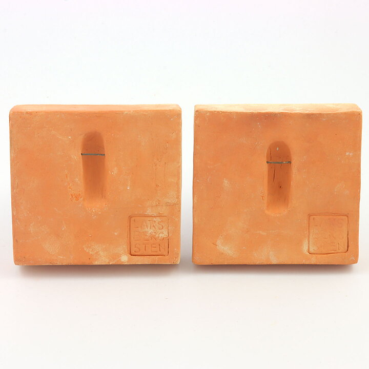 Lars Bergsten (1960s) Two Wall Plaques with Couple Head Relief 9 cm (3)