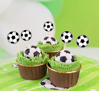 Cake picks - Fotbollar 12-pack