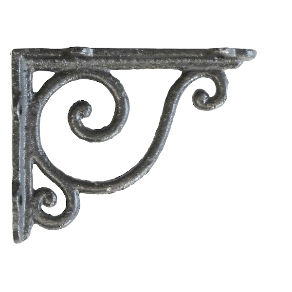 Antique gray console gray shelf support cast iron whimsical shabby chic country style - 2