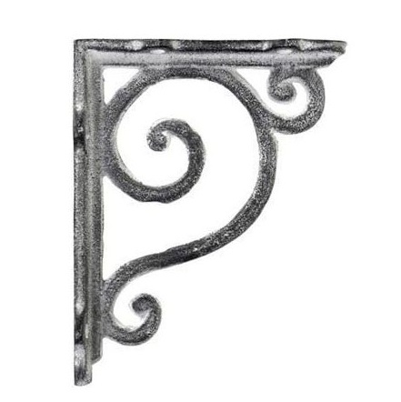 Antique gray console gray shelf support cast iron whimsical shabby chic country style