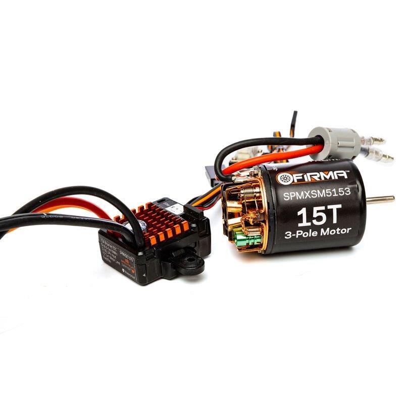 Spektrum Firma 70A Brushed Smart ESC, 2S-3S: IC3 / 15T Brushed Motor Combo