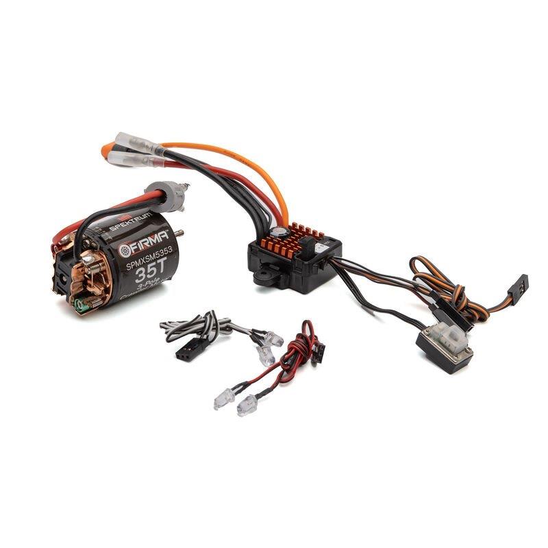 Spektrum Firma 70A Brushed Smart ESC, 2S-3S: IC3 / 35T Brushed Motor Combo - 4