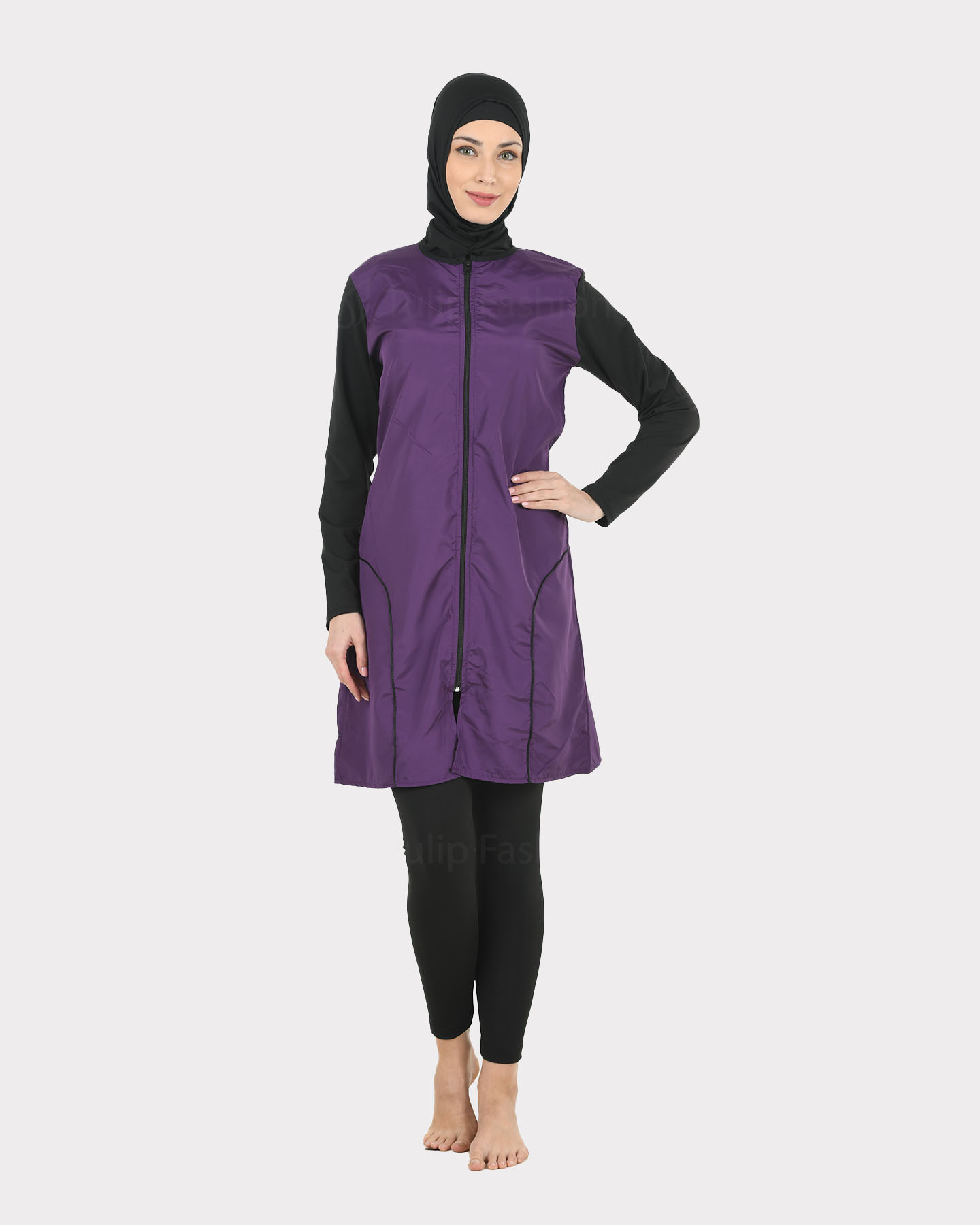 Muslim Swimsuit with hijab - Purple