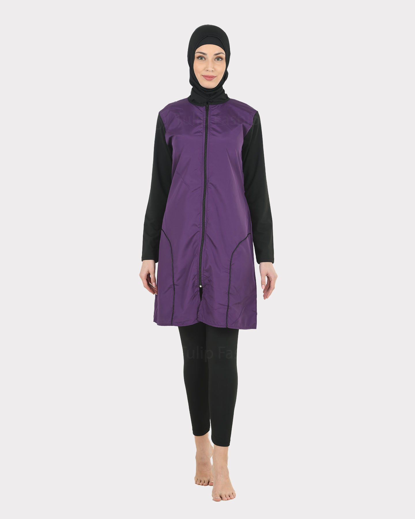 Muslim Swimsuit with hijab - Purple - 6