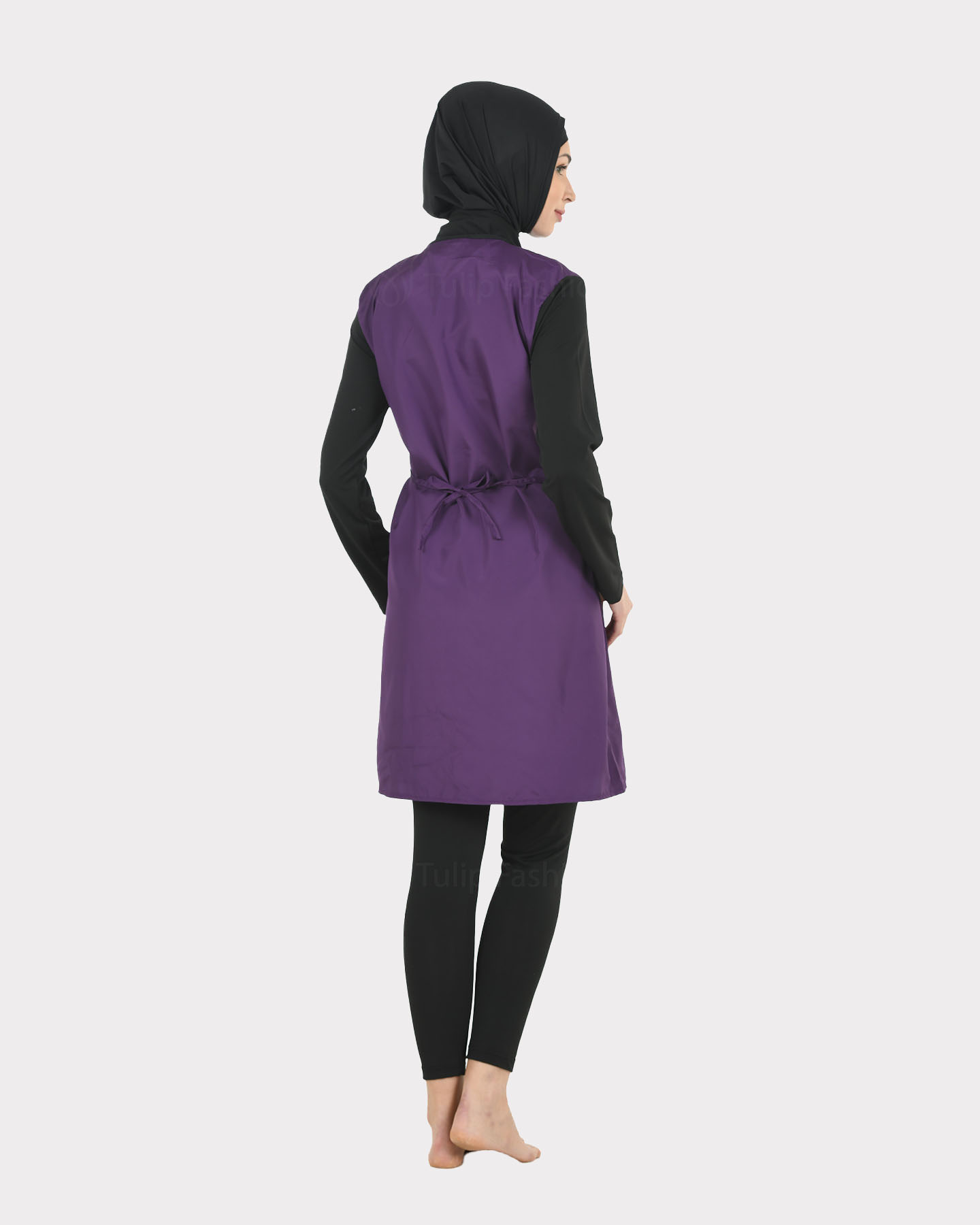 Muslim Swimsuit with hijab - Purple - 5