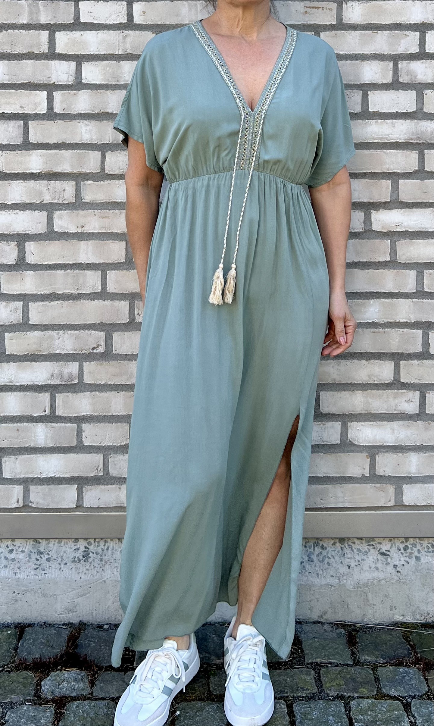 Cosy House Klänning Annie Tassel Khaki