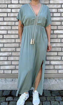 Cosy House Klänning Annie Tassel Khaki