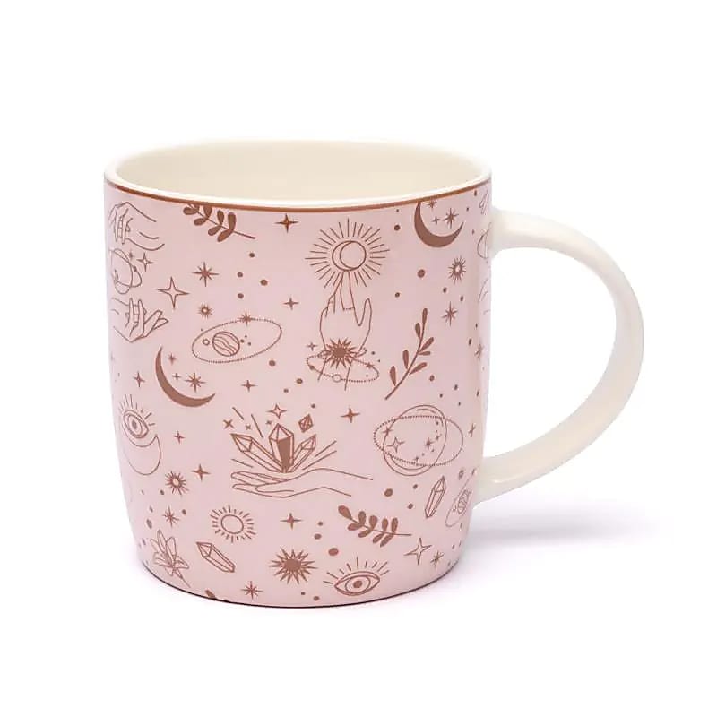 2 st. Temugg med sikt mystiska symboler -- 400 ml
