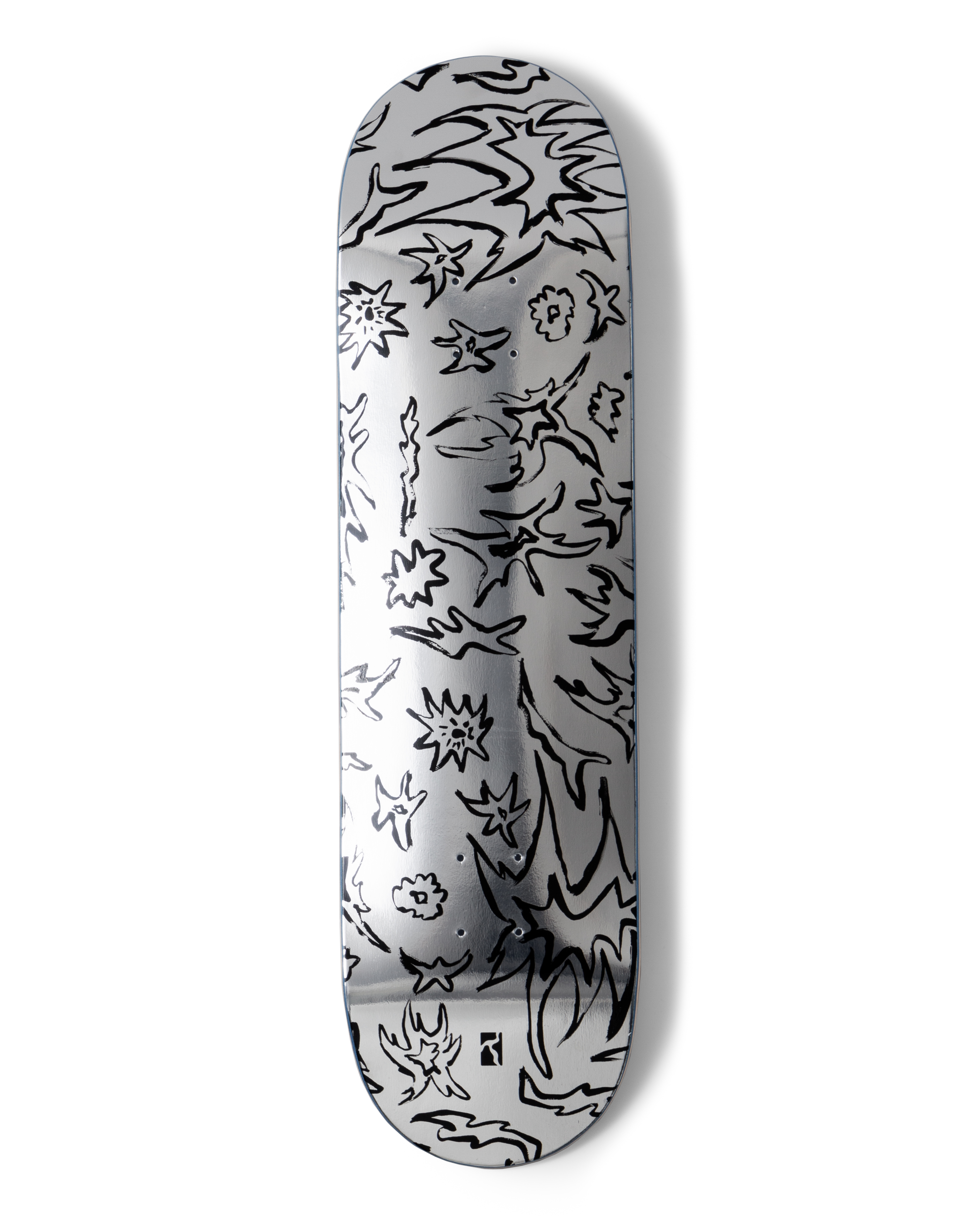 Poetic Collective Silver Tribal 8.75" Skateboard Deck