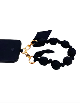 Pom mobilarmband svart 