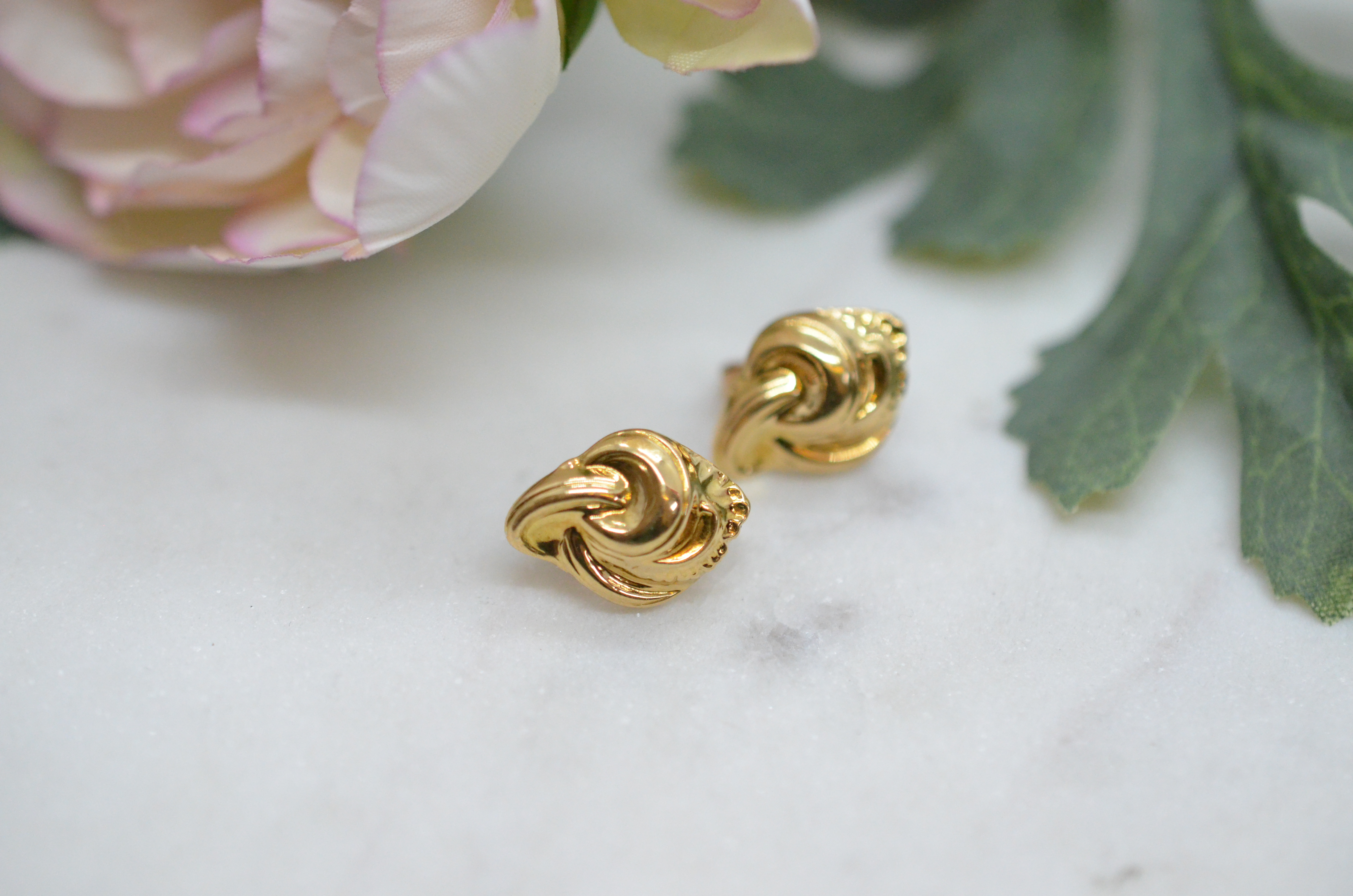Vintage 18k earrings - 3