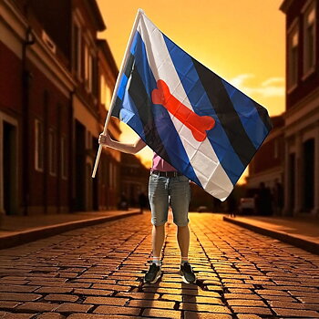 XL  Puppy 2.0  deluxe flag 