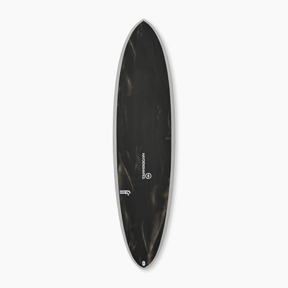 Haydenshape's wave surfing board New Wave Mid FF Futures 2+1