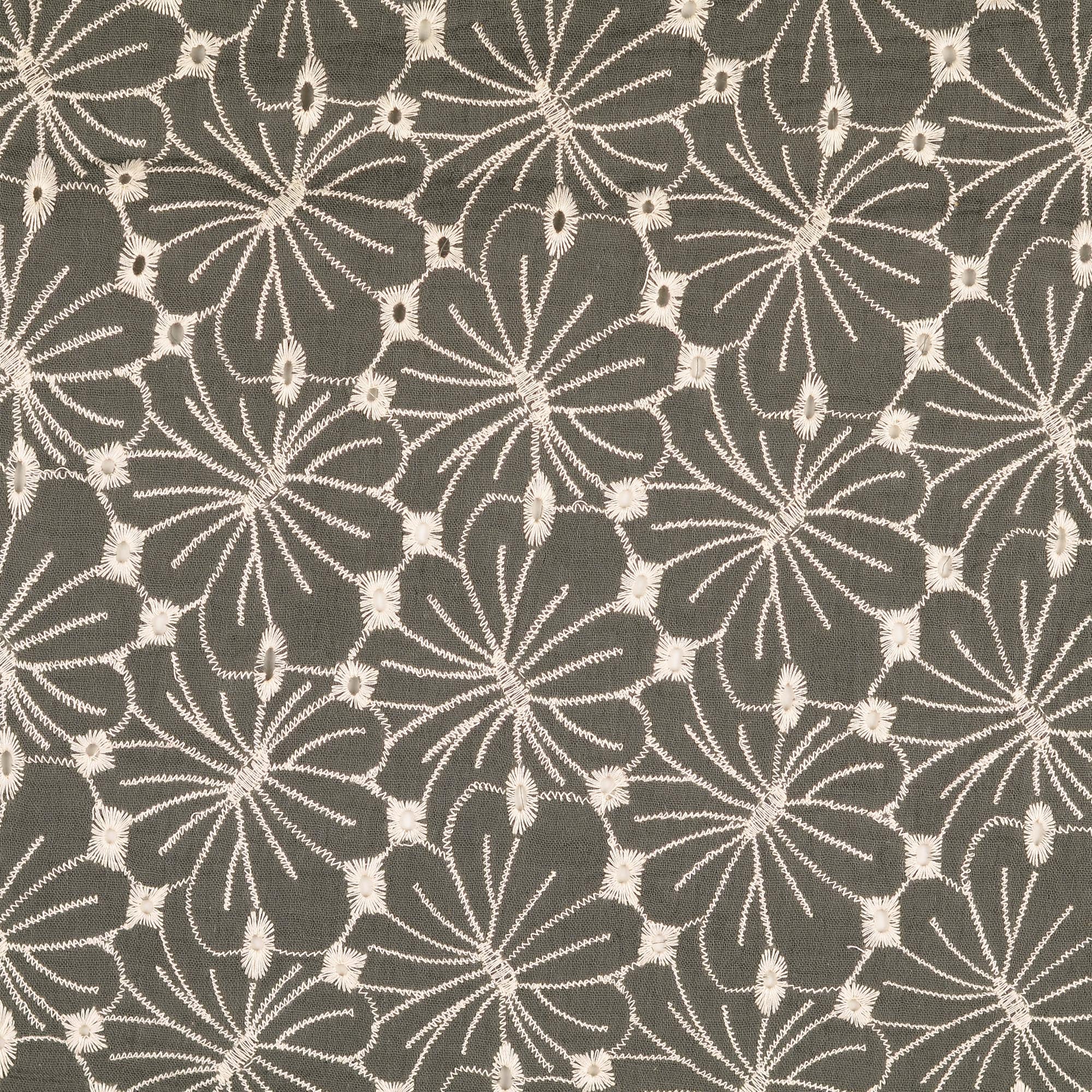 MUSLIN FLORALS - DARK KHAKI - 5