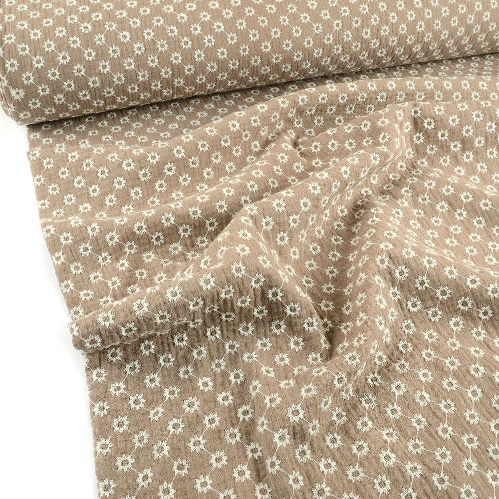 MUSLIN MINI FLORALS - TAUPE