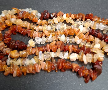 Chip Opal på Sträng, Eld opal och Vit opal Mix