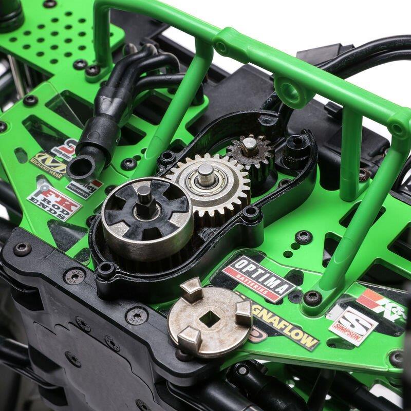 LOSI 1/8 LMT 2.0 Grave Digger 4X4 Solid Axle Brushless Monster Truck RTR, Green - 25