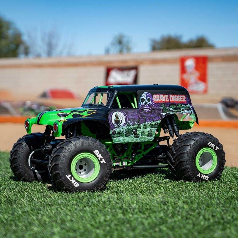 LOSI 1/8 LMT 2.0 Grave Digger 4X4 Solid Axle Brushless Monster Truck RTR, Green - 12