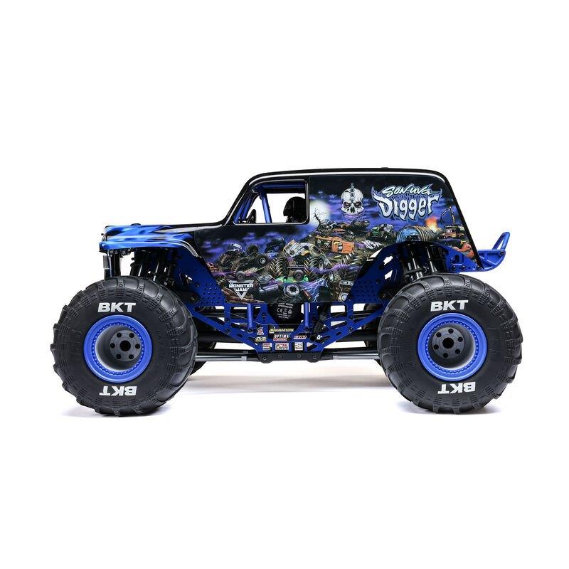 LOSI 1/8 LMT 2.0 Son-Uva Digger 4X4 Solid Axle Brushless Monster Truck RTR, Blue - 11