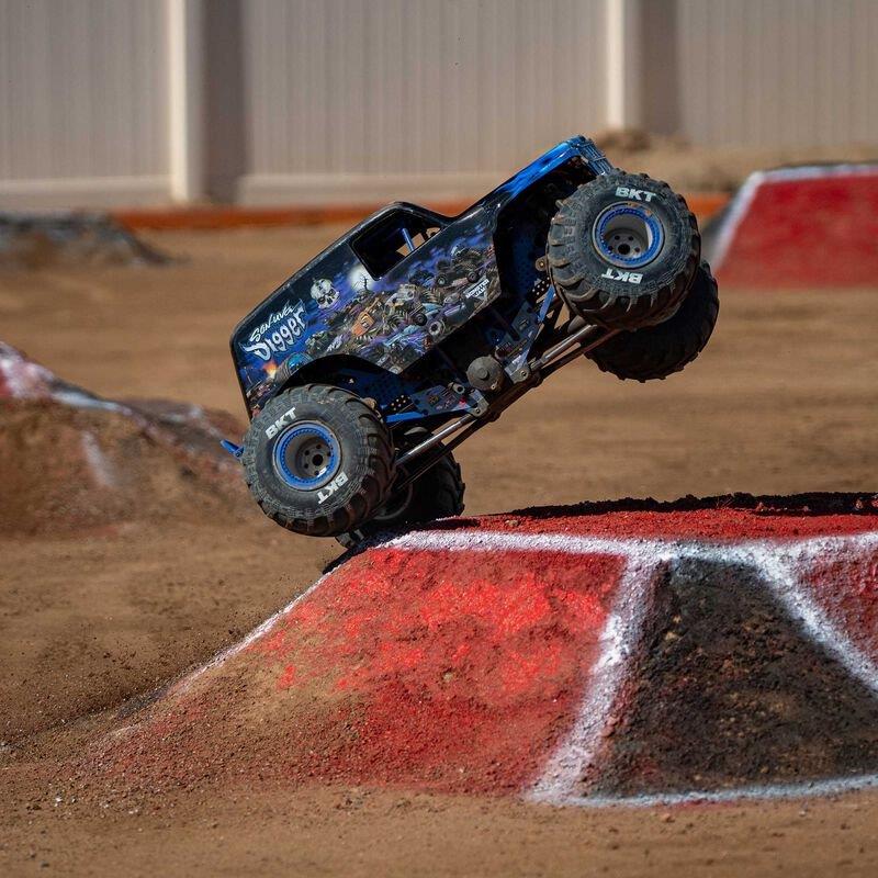 LOSI 1/8 LMT 2.0 Son-Uva Digger 4X4 Solid Axle Brushless Monster Truck RTR, Blue - 8