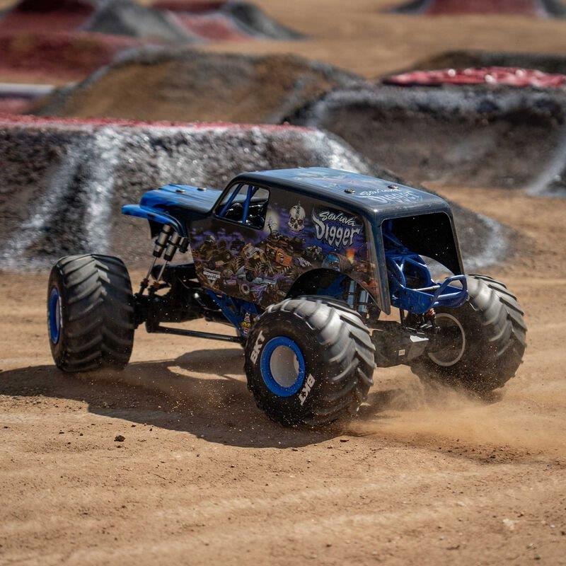 LOSI 1/8 LMT 2.0 Son-Uva Digger 4X4 Solid Axle Brushless Monster Truck RTR, Blue - 4