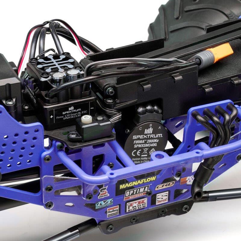 LOSI 1/8 LMT 2.0 Son-Uva Digger 4X4 Solid Axle Brushless Monster Truck RTR, Blue - 21