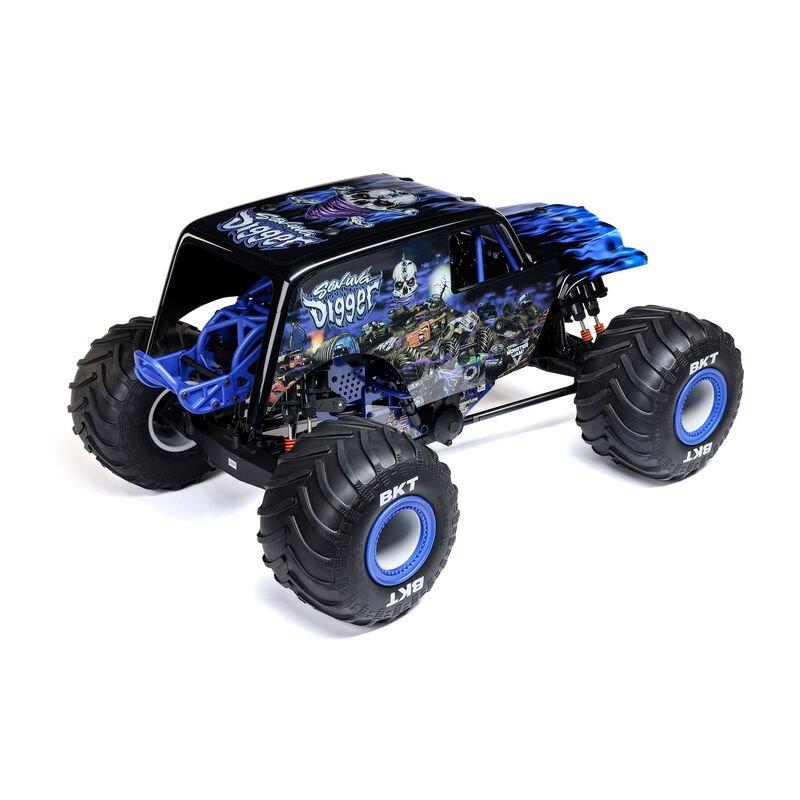 LOSI 1/8 LMT 2.0 Son-Uva Digger 4X4 Solid Axle Brushless Monster Truck RTR, Blue - 10