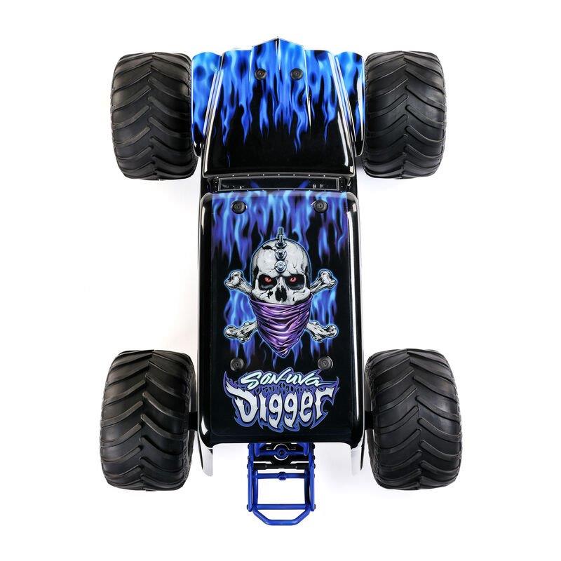 LOSI 1/8 LMT 2.0 Son-Uva Digger 4X4 Solid Axle Brushless Monster Truck RTR, Blue - 14
