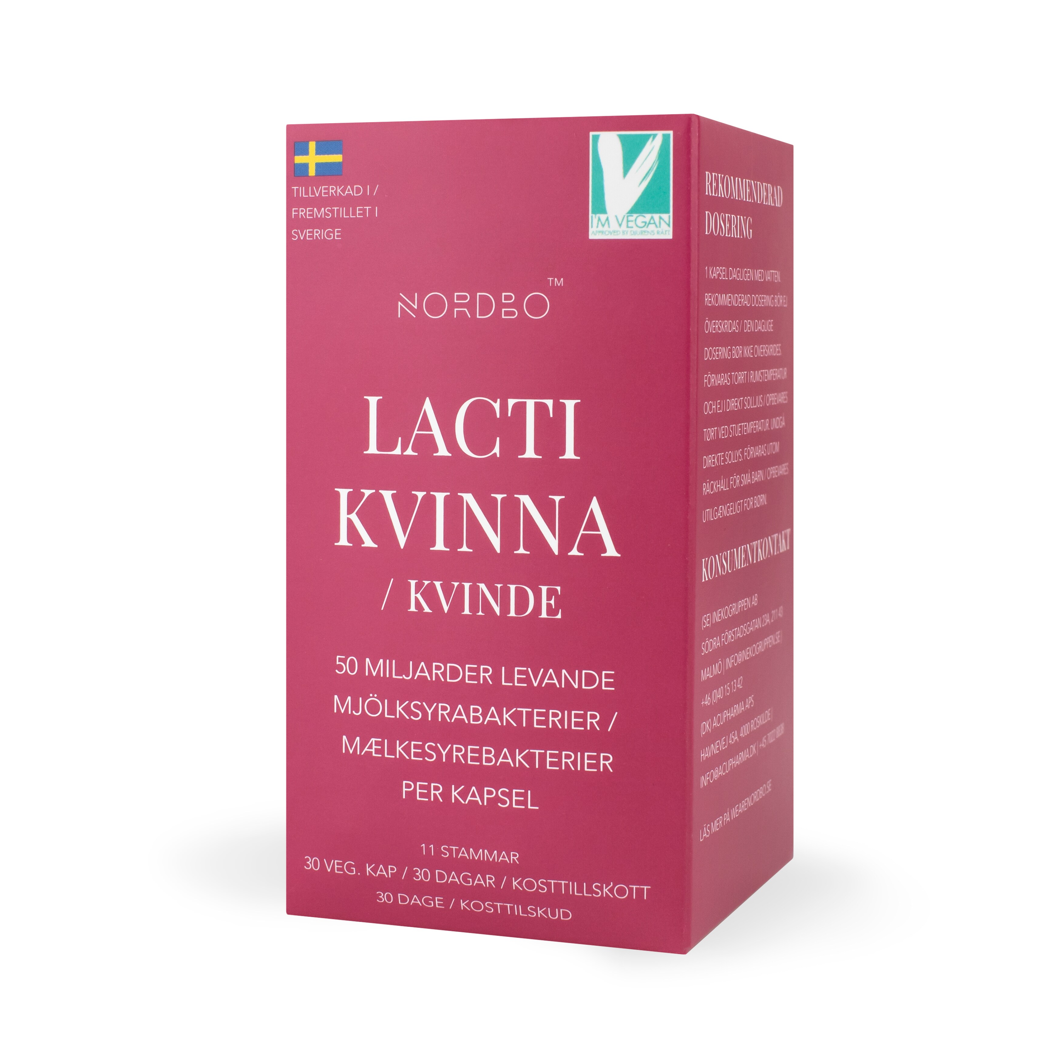 LactiKvinna 50 miljarder 30 kapslar Nordbo