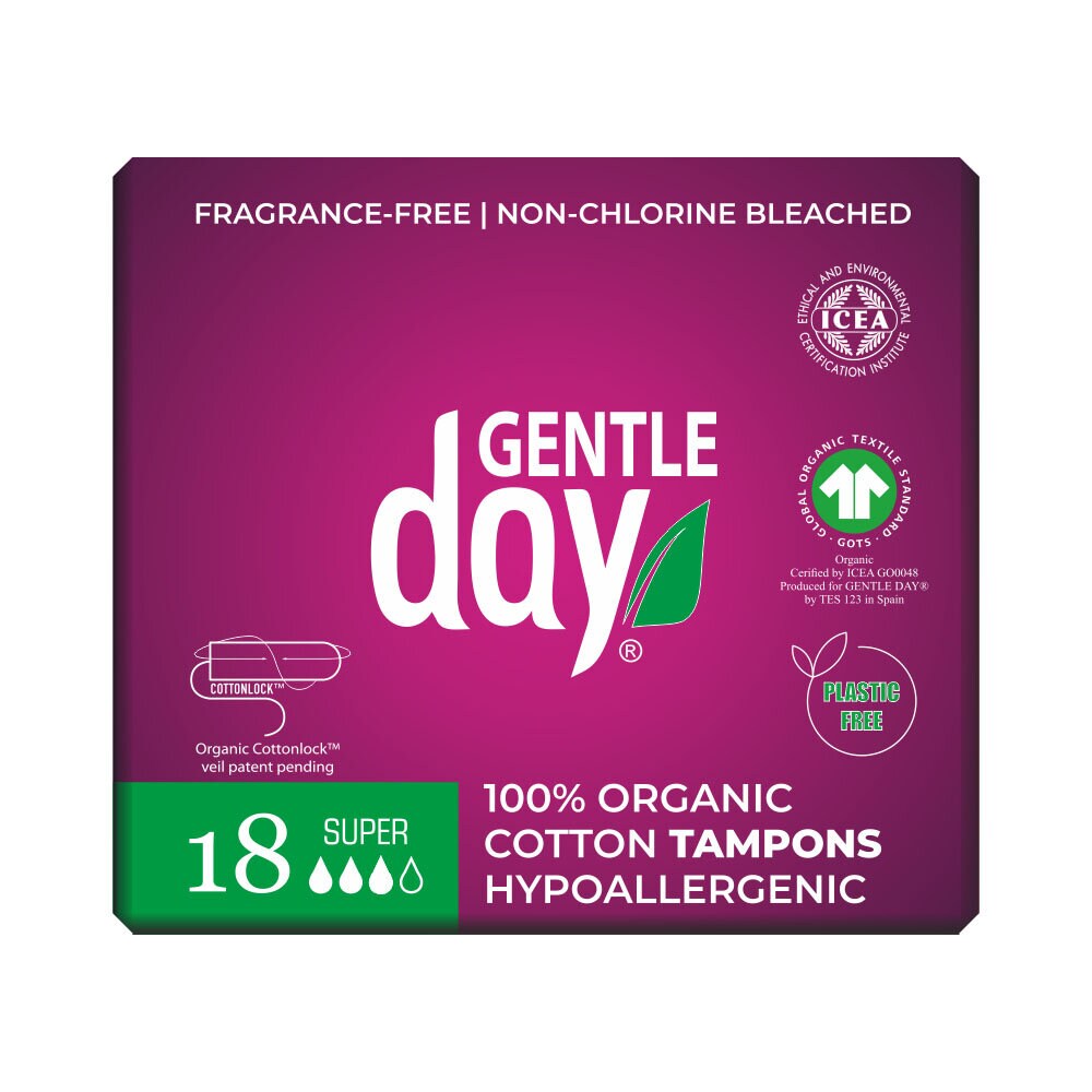 Tamponger bomull super 18 st Gentle Day