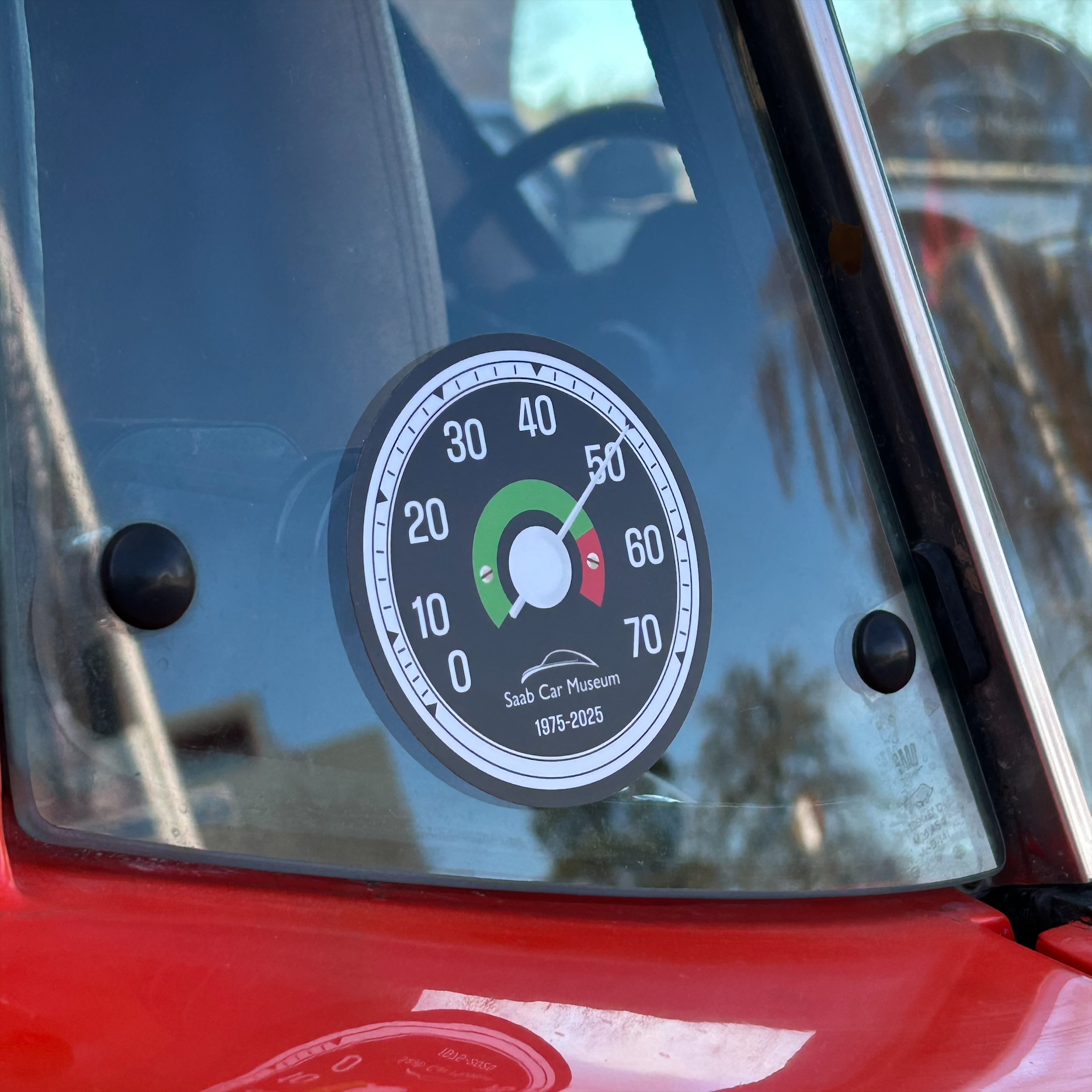 Saab Car Museum 50 years anniversary sticker - 2