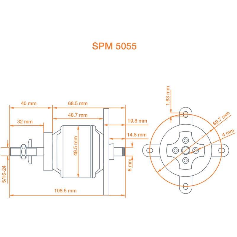 Spektrum Avian 5055-500Kv Brushless Outrunner Motor - 2