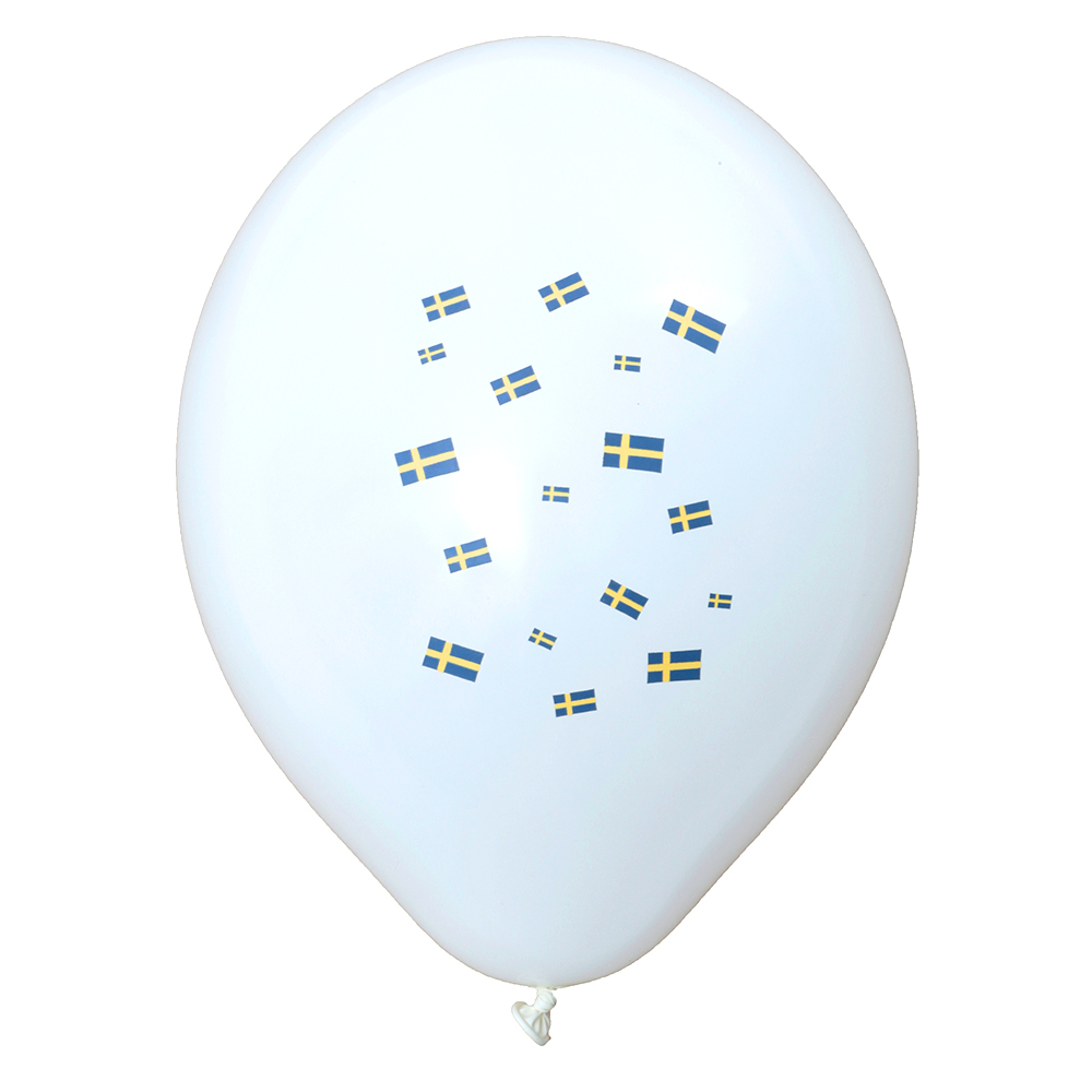 Ballonger Sverige Flaggor 6st