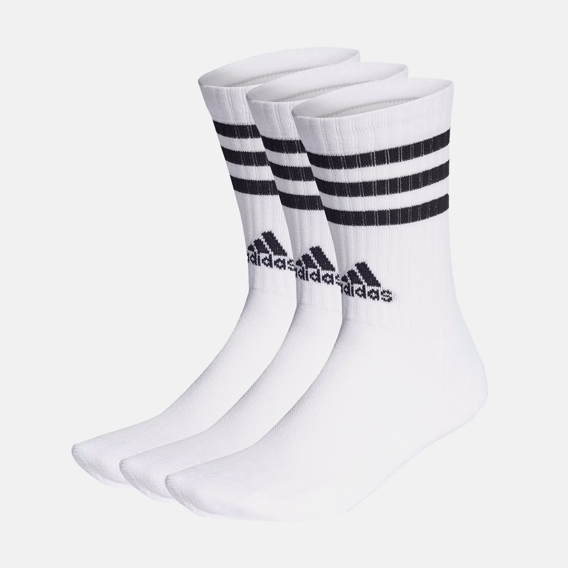 Adidas - 3-Stripes Cushioned Crew Socks 3p White/Black