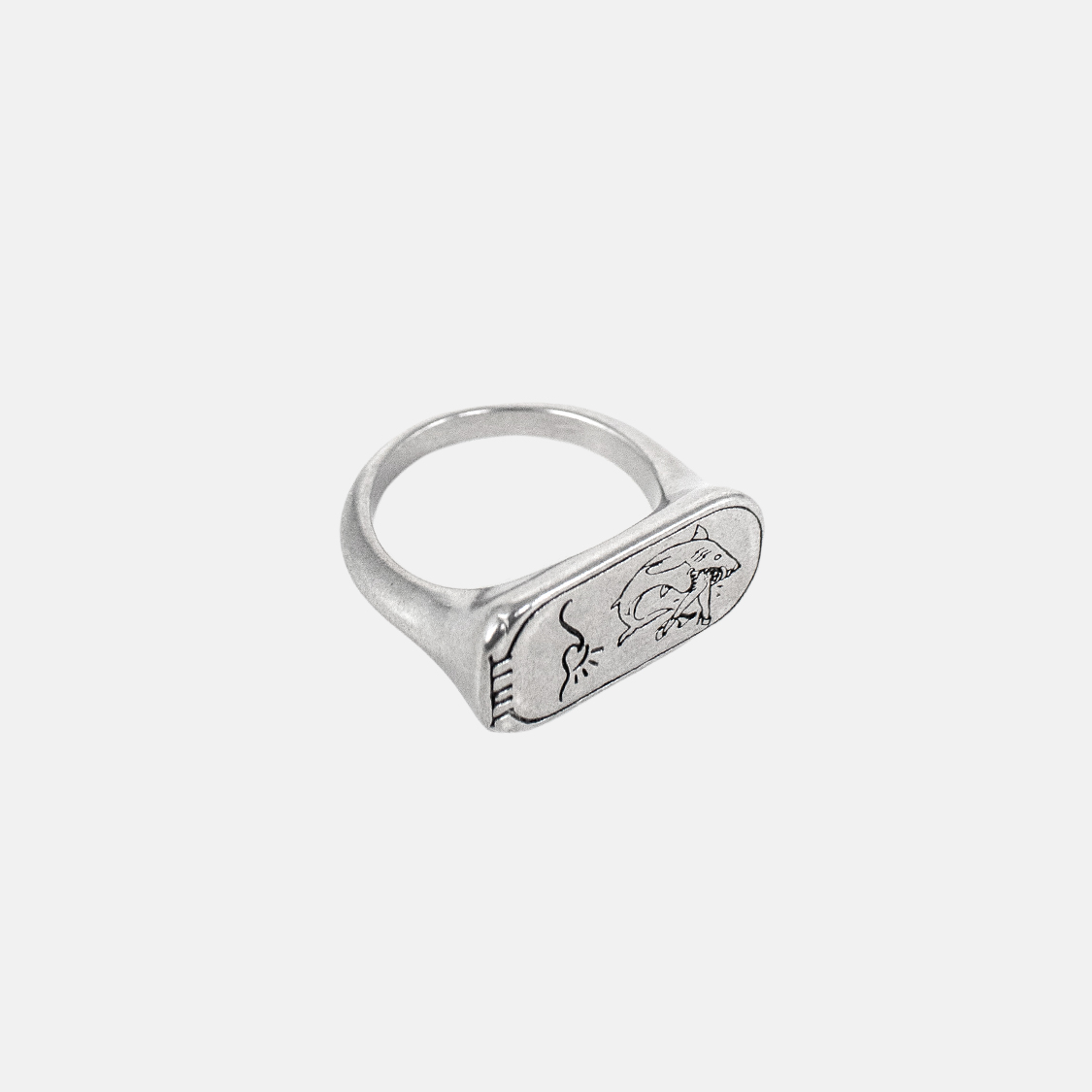 Jernhest - Haman Shark Ring Unpolished Silver