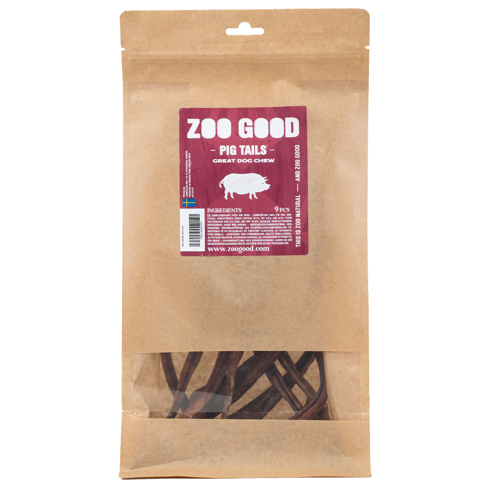 ZOO GOOD Dog Grissvansar 9-pack