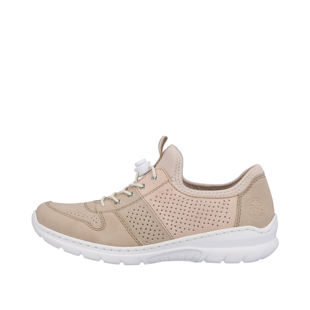 Rieker Damsneaker snabbsnörning Beige - 5