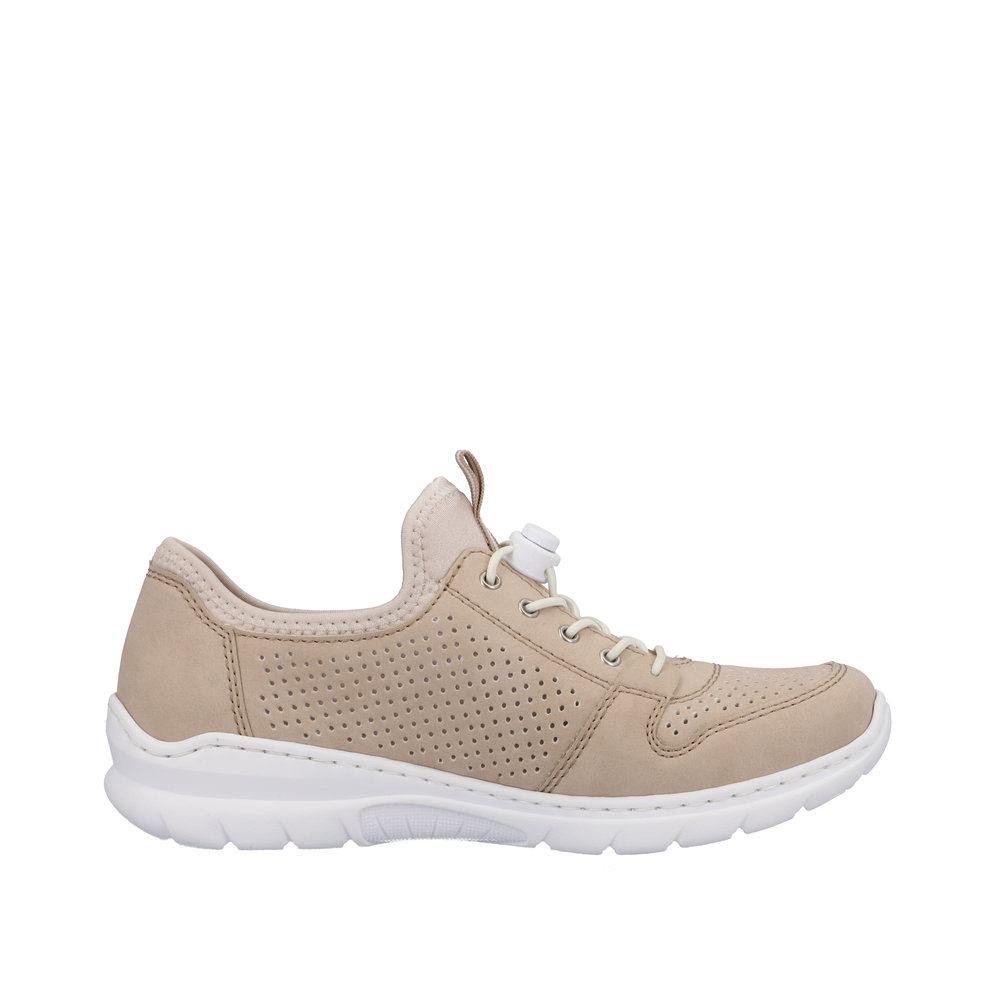 Rieker Damsneaker snabbsnörning Beige - 2