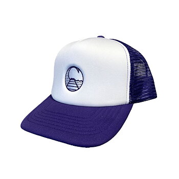 Boardwalk Logo Trucker Keps Purple/White