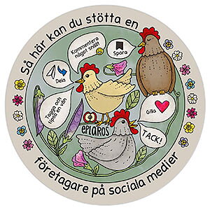 Klistermärke - Stötta en företagare