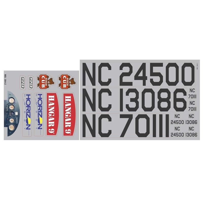 Hangar 9 Decal Sheet: J-3 Cub 10cc, 82.5inch