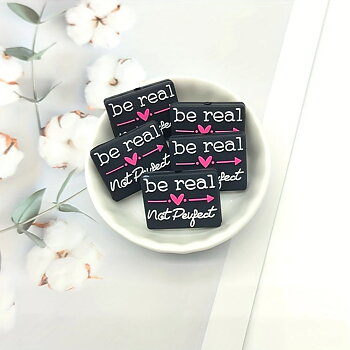 Silikonfigurpärla- Be Real, Not Perfect