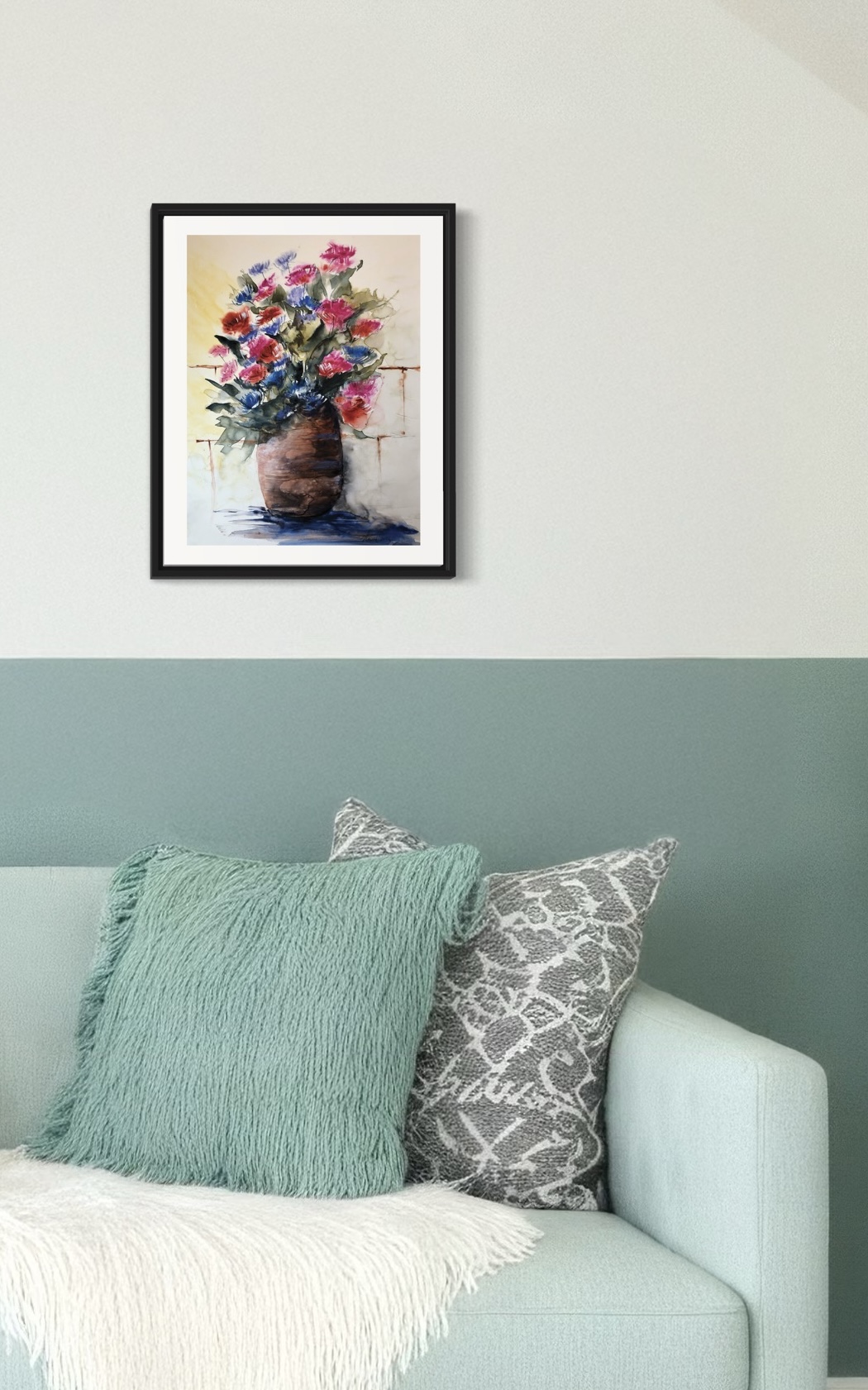 Blommor I Terrakottavas - Poster
