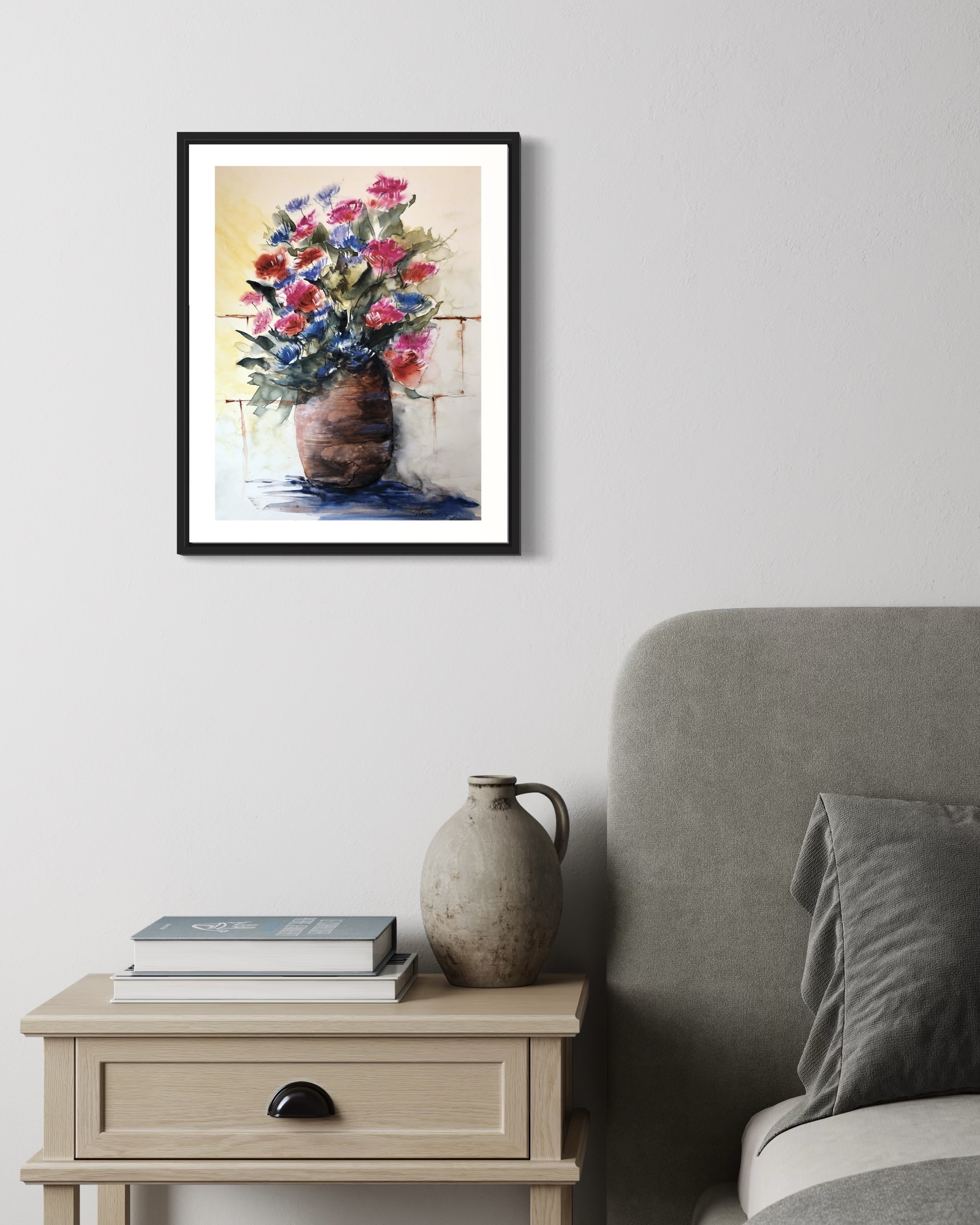 Blommor I Terrakottavas - Poster - 3