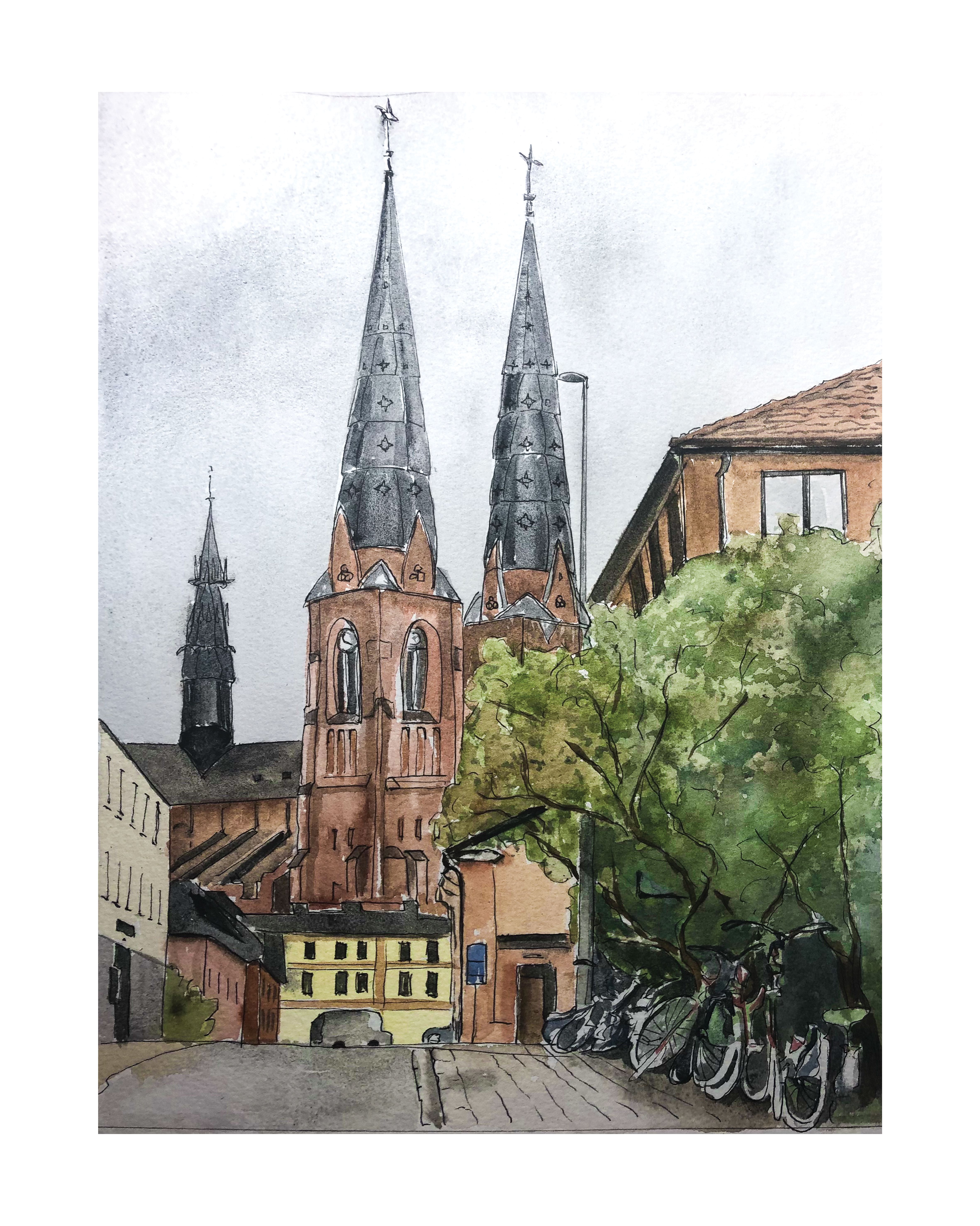 Larsgatan Uppsala domkyrka - Poster - 2